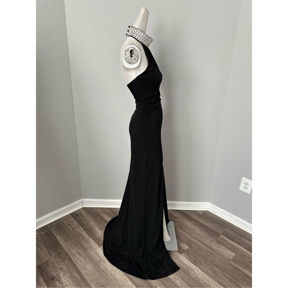 NWT CINQ A SEPT Izzy Embellished Turtleneck Sleeveless Gown with Train Size 4 $6 - Picture 7 of 9